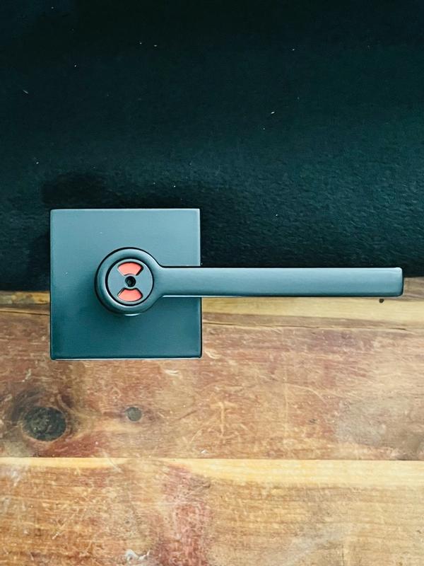 Satin Nickel Halifax Lever (Square) - Pull Only | Kwikset