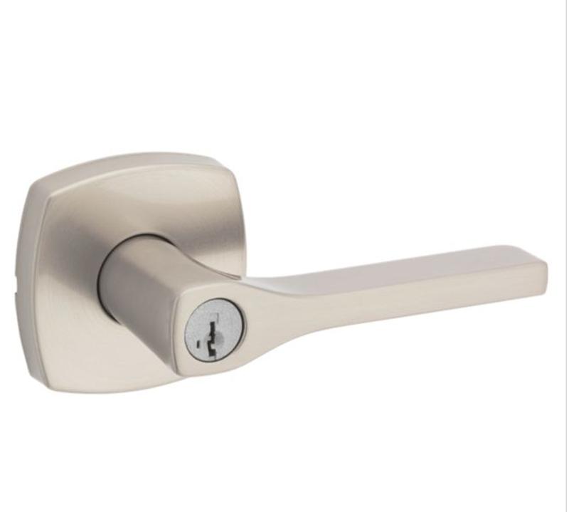 Satin Nickel Tripoli Lever (Midtown) - Keyed - featuring