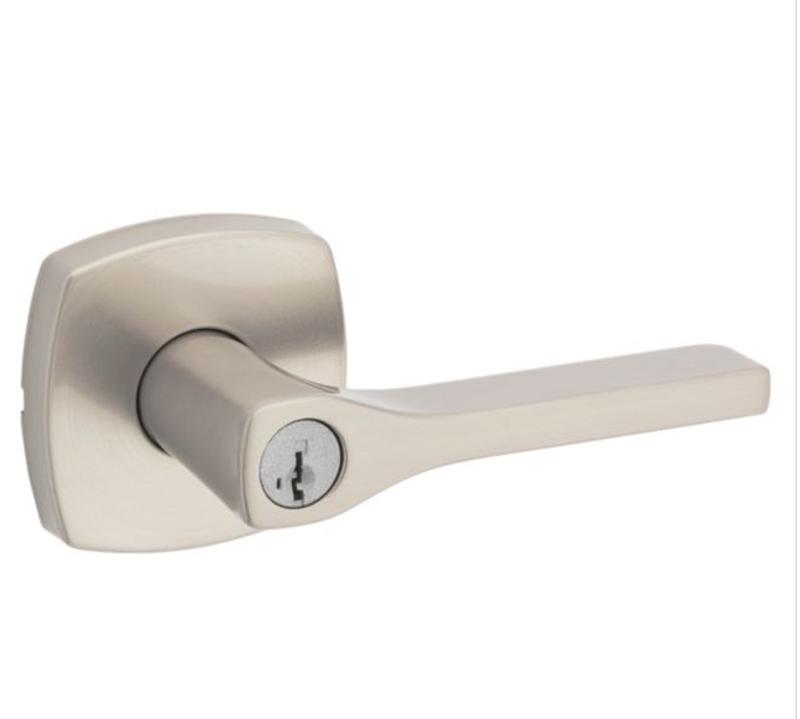 Satin Nickel Tripoli Lever (Midtown) - Keyed - featuring SmartKey