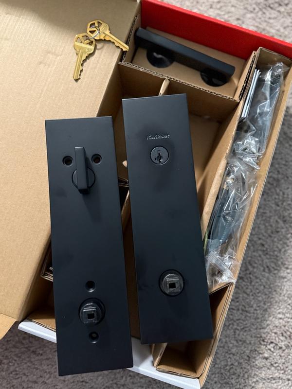 Satin Nickel Halifax Entry Set with Lever - Deadbolt Keyed One