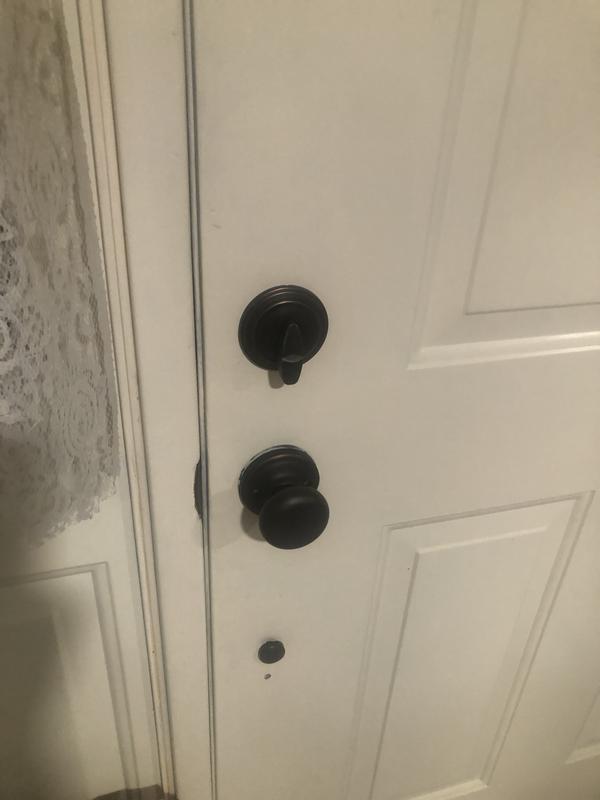 Venetian Bronze Hawthorne Handleset with Juno Knob - Deadbolt