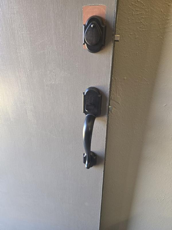 Venetian Bronze Austin Handleset with Tustin Lever - Deadbolt