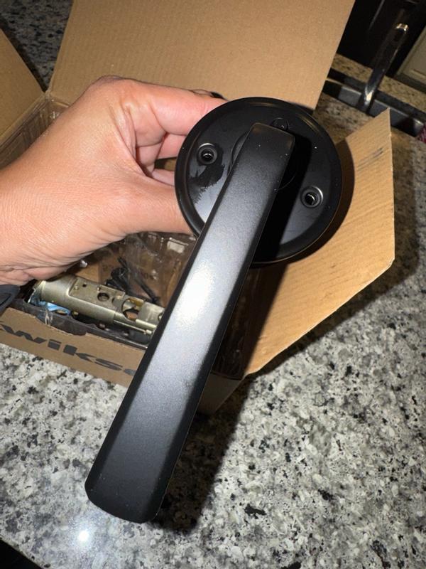 Satin Nickel Trafford Lever (Rectangle) - Hall/Closet | Kwikset