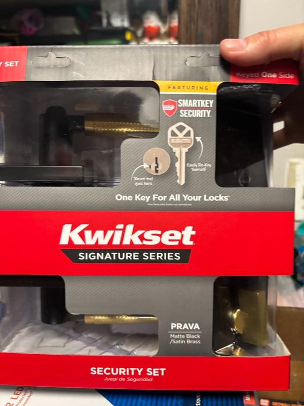 Matte Black Prava Security Set (Rectangle) - Deadbolt Keyed One