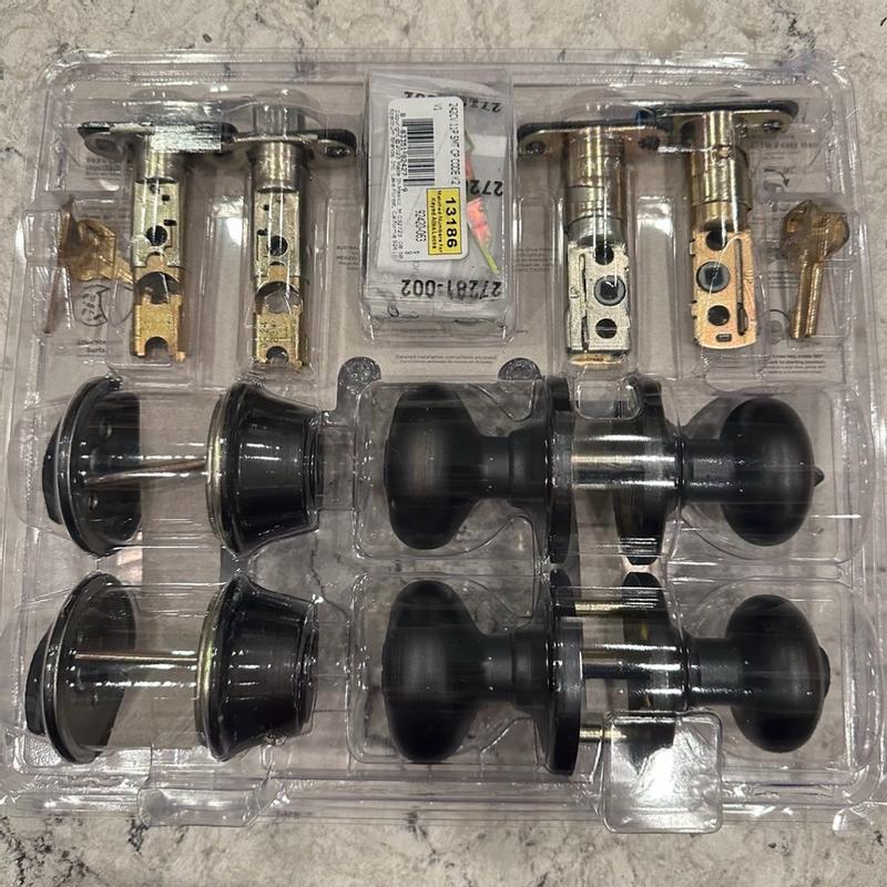 Have a question about Kwikset Cove Satin Nickel Keyed Entry Door