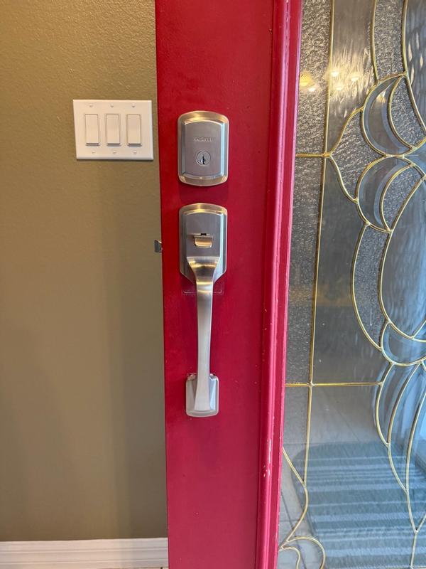 Kwikset Prague Matte Black Single Cylinder Entry Door Handleset