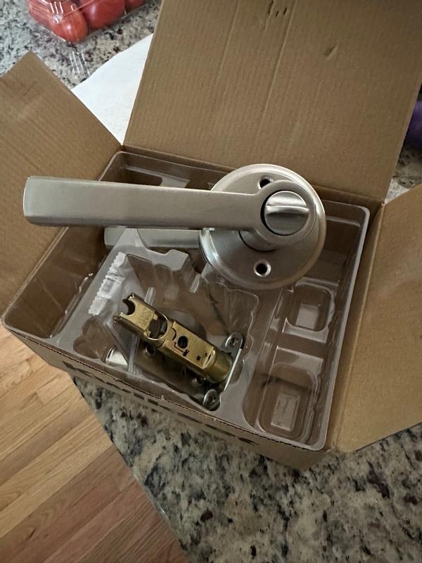 Satin Nickel Trafford Lever - Keyed - featuring SmartKey | Kwikset