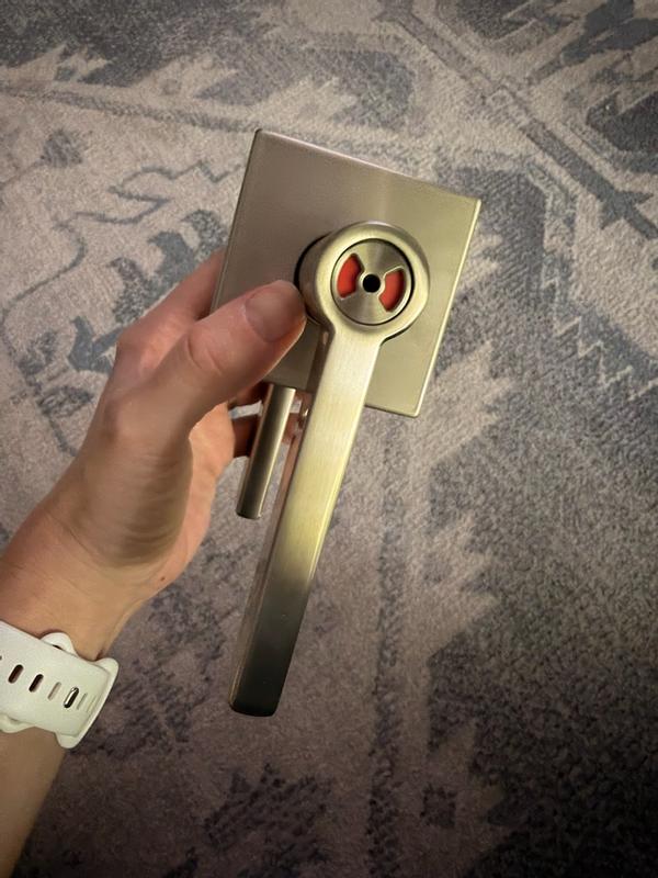 Kwikset Satin Nickel Halifax Entry Lever with Square Rose - 97402