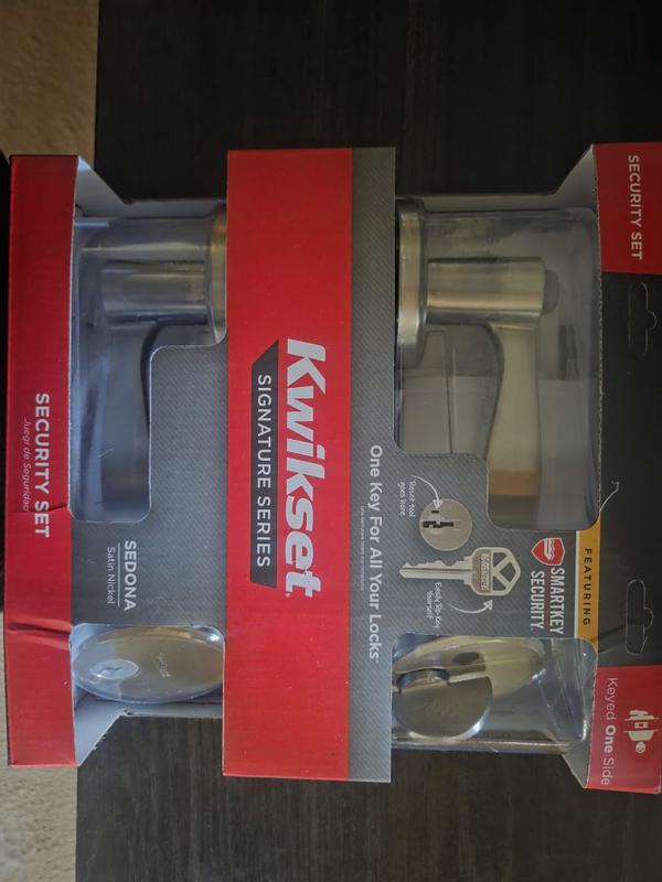 Satin Nickel Sedona Security Set- Deadbolt Keyed One Side