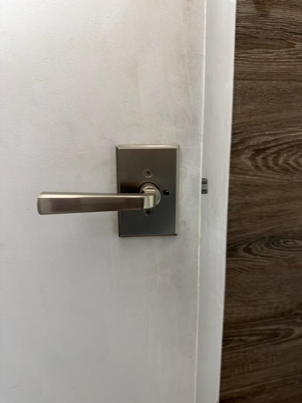 Satin Nickel Trafford Lever (Rectangle) - Keyed - featuring