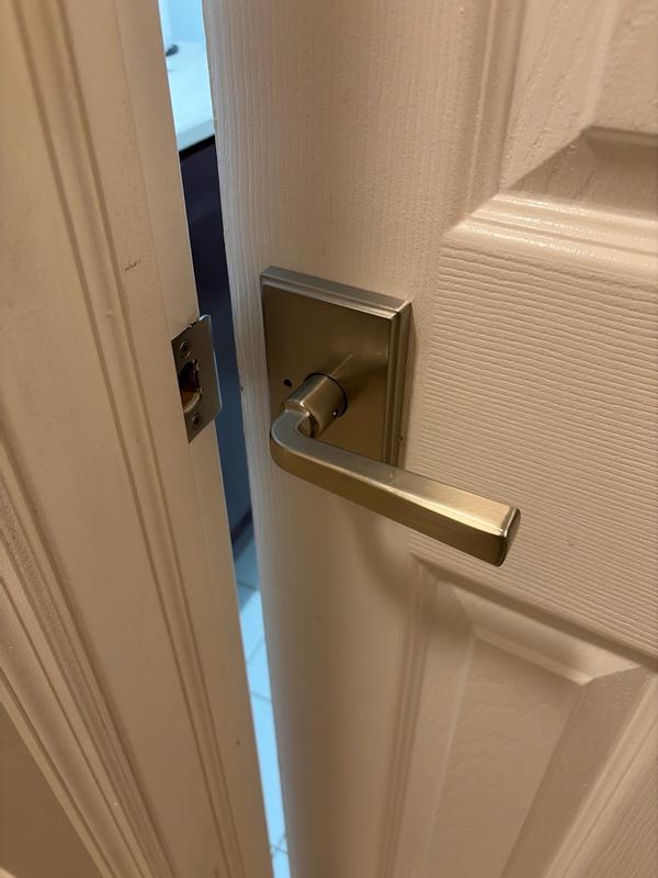 Satin Nickel Trafford Lever (Rectangle) - Pull Only | Kwikset