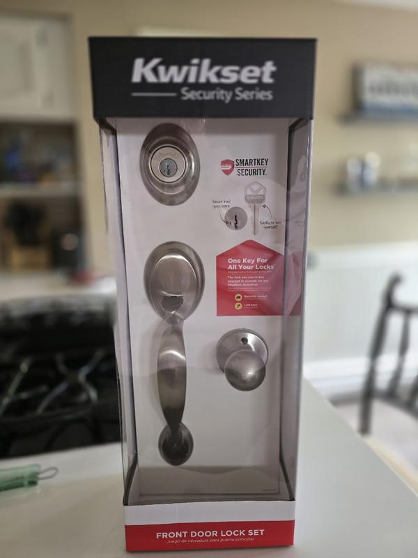 Kwikset Dakota Satin Nickel Entry Door Exterior Handle 898DA 15