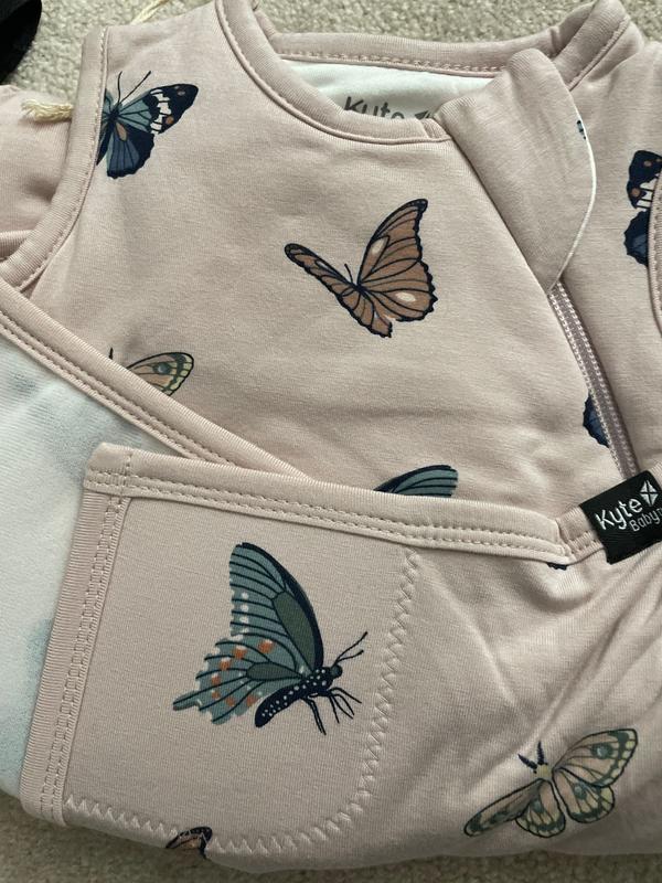 Customer photo for "Sleep bag Swaddler in blush butterfly"