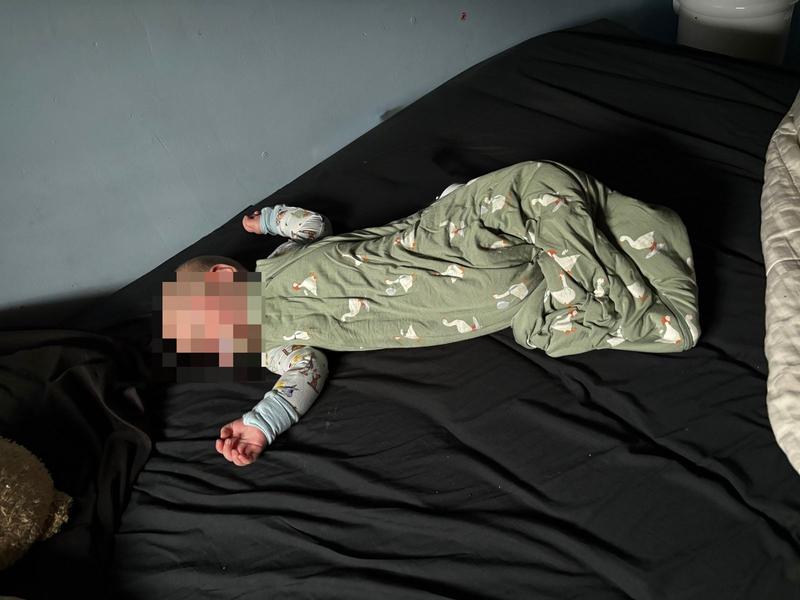 Customer photo for "Silly goose sleepsack"