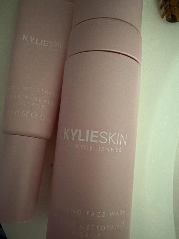 the face wash and the moisturizer on the left.