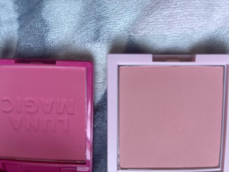 Color is compared to a dark pink blush i have