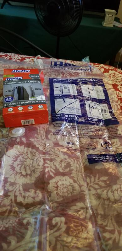 Hefty Shrink-Pak Hanging Vacuum Storage Bags - Large - 2 ct