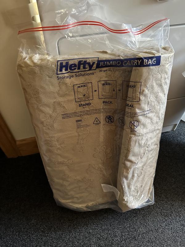 Hefty One Zip Storage Bags Jumbo 2.5 Gallon