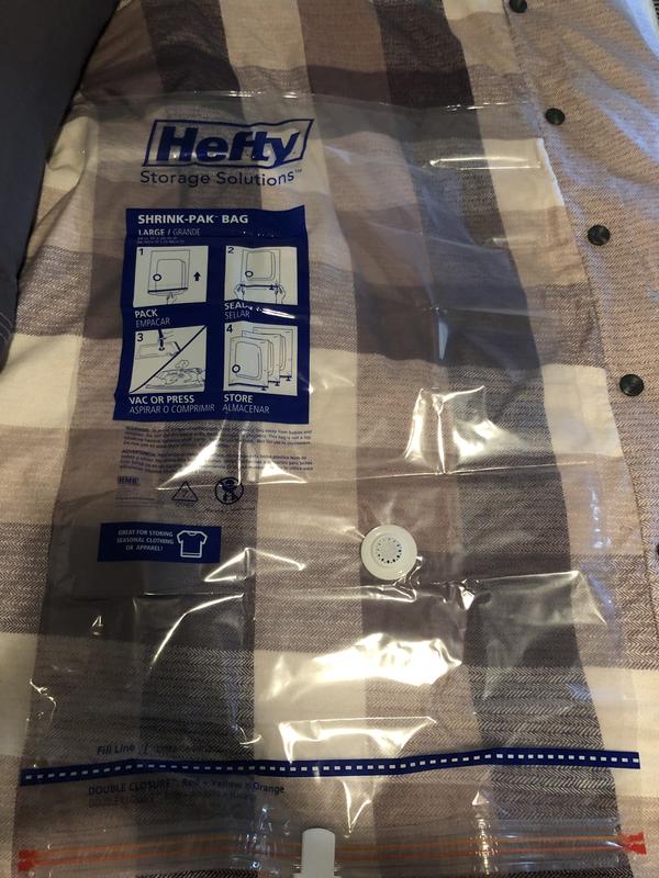  Hefty Shrink-Pak - 3 Large, 3 XL Vacuum Storage Bags