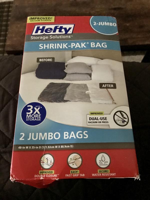 Hefty Shrink-Pak 2-Count Vacuum Seal Storage Bags in the Plastic