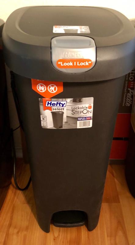 Buy Hefty Lid Lock Wastebasket 12 Gal., Black
