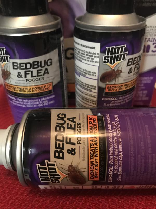 HG-95911 Hot Shot BedBug and Flea Fogger 2 Ounce Cans, 3 Count, With Nylar