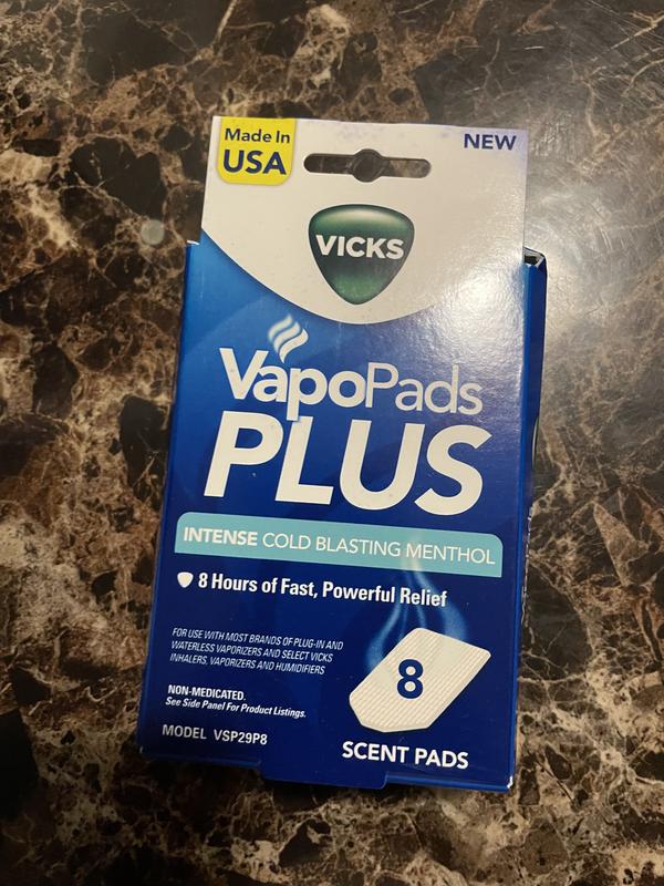 Vicks VapoPads Scent Pads, Soothing Menthol Vapors, Refills, Family Pack - 12 scent pads