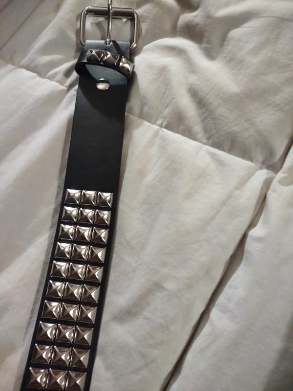 Three Row Pyramid Stud Belt | Hot Topic