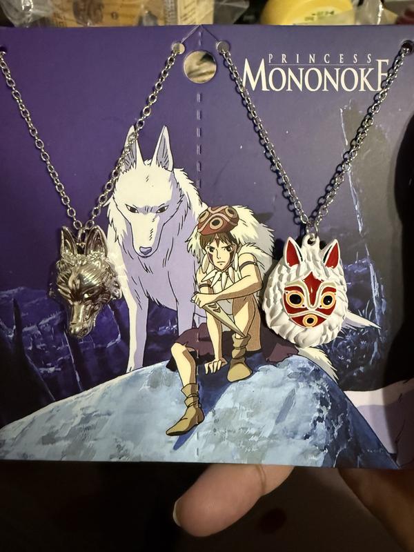 Studio Ghibli Princess Mononoke Mask Moro Necklace Set Hot Topic