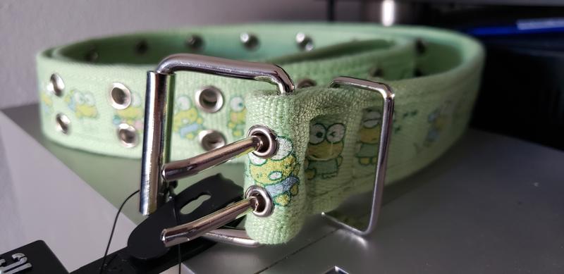 Kerropi Sanrio Portrait Belt Buckle Belt Sanrio Keroppi Mushrooms Rhinestone Belt (Large) | eBay main image 2