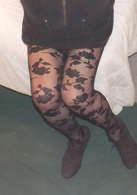 Black Roses Tights