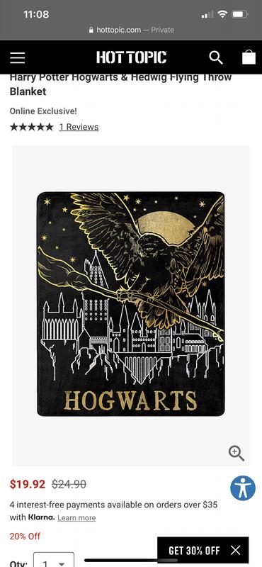 Harry Potter Hogwarts & Hedwig Flying Throw Blanket | Hot Topic