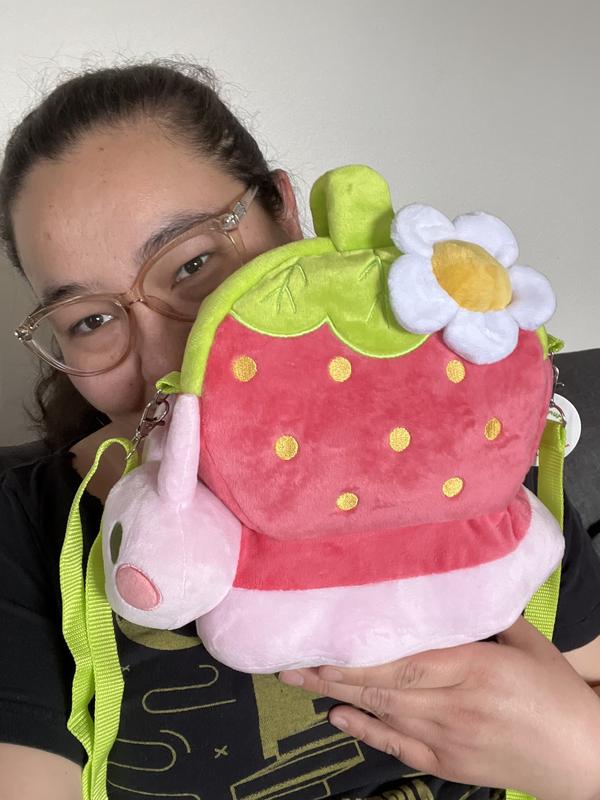 Mar De Luna Arts Strawberry Snail Plush Crossbody Bag | Hot  display picture 1