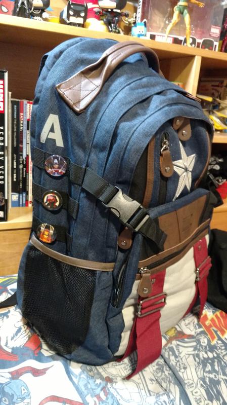 marvel captain america built with herringbone backpack