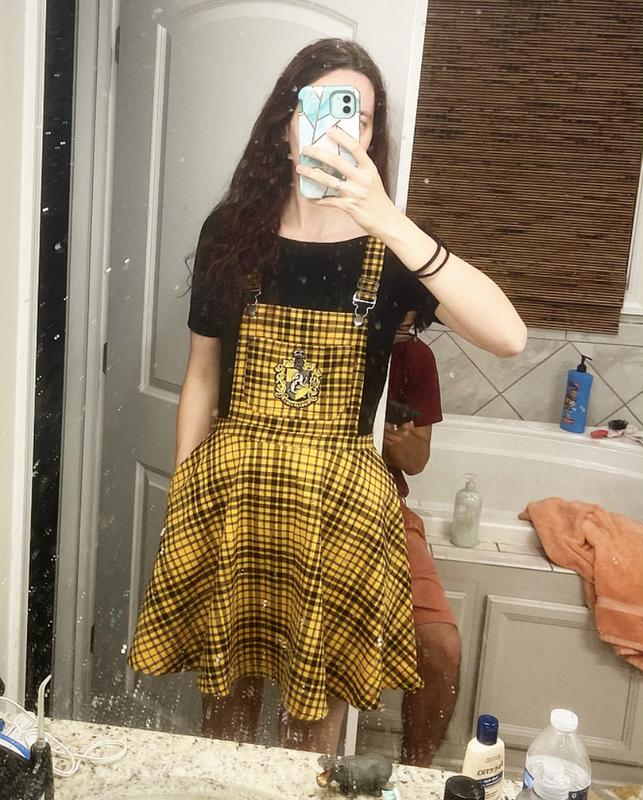 Harry Potter Hufflepuff Plaid Skirtall, PLAID  Hufflepuff outfit, Harry  potter outfits, Hogwarts outfits