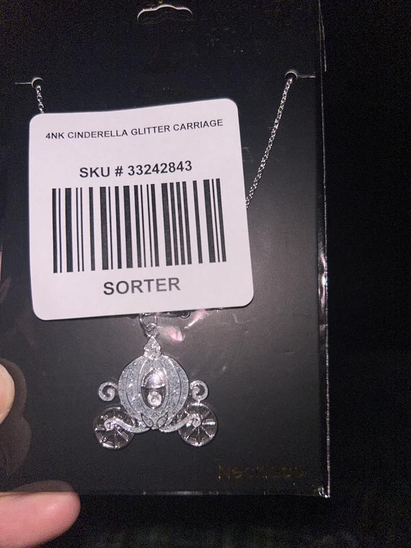 Disney Cinderella Glitter Carriage Necklace Hot Topic