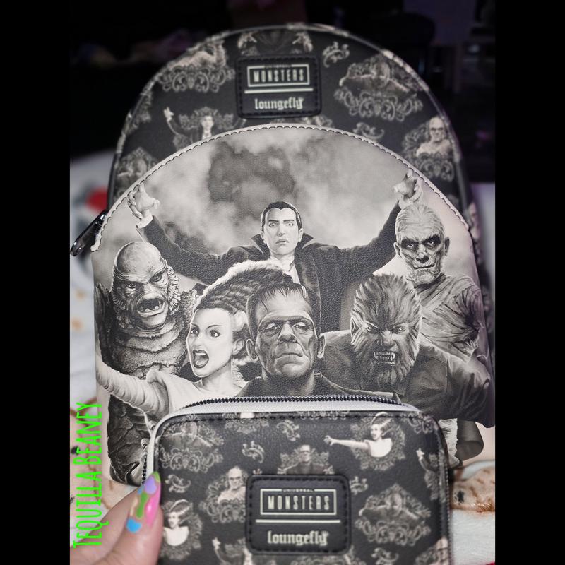 NEW Loungefly Universal Monsters Sepia Portraits Allover Print Backpack Loungefly Universal Monsters Sepia Mini Backpack | Hot Topic main image 2