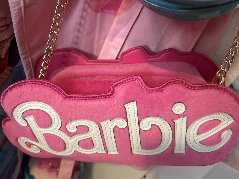 Barbie Logo Fuzzy Mini Crossbody Bag Hot Topic