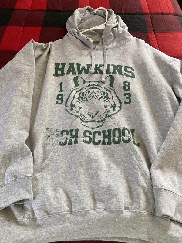 Stranger Things Hawkins High Tiger 1983 Hoodie - GREY | Hot Topic