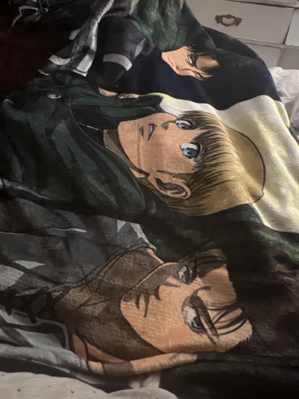 Attack On Titan Character Panels Throw Blanket Hot Topic