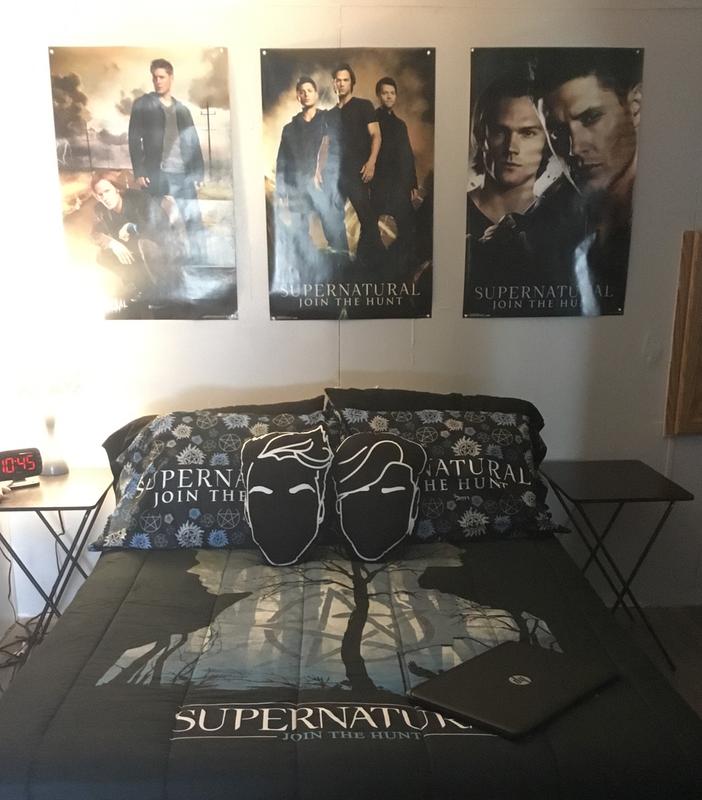 Supernatural Silhouette Symbols Full Queen Comforter Hot Topic