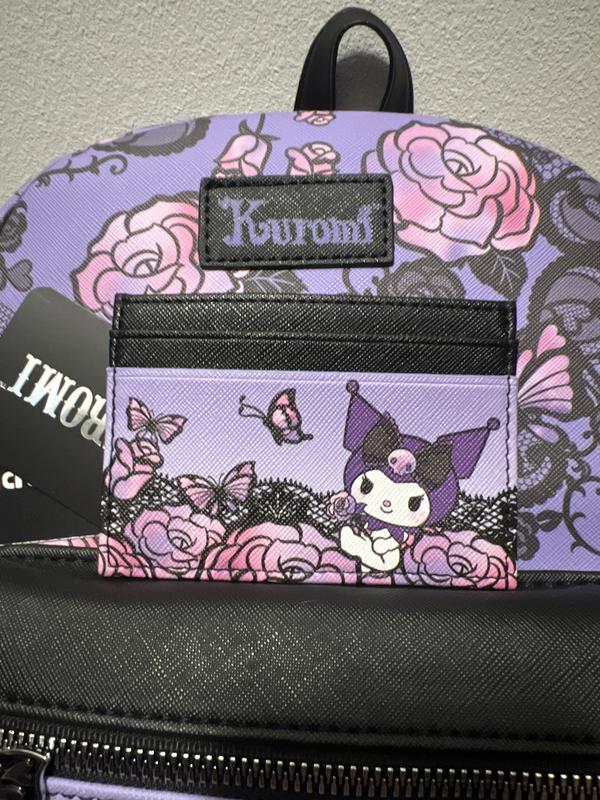 Brand New! Bioworld Kuromi selling Roses Lace Mini Backpack + Cardholder