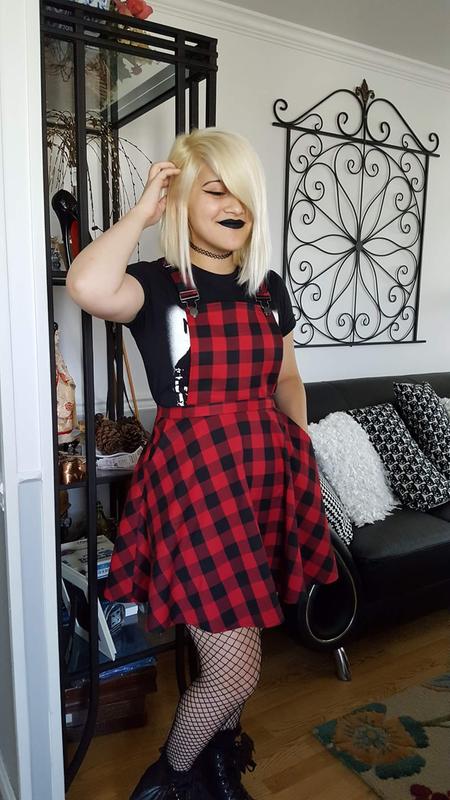 Hot topic outlet red plaid dress