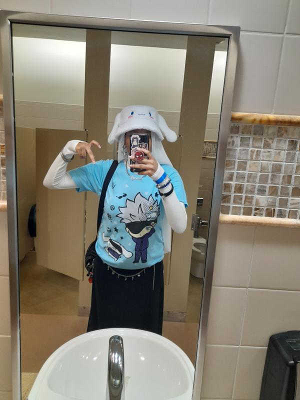 Jujutsu Kaisen X Hello Kitty And Friends Gojo Cinnamoroll Boyfriend Fit  Girls T-Shirt