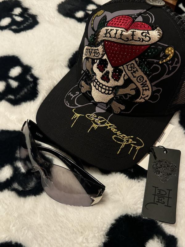 【Ed Hardy】海外限定 Love Kills Slowly ユニセックス キャップ Ed Hardy 現品限り アウトレット エドハーディー キャップ Cap