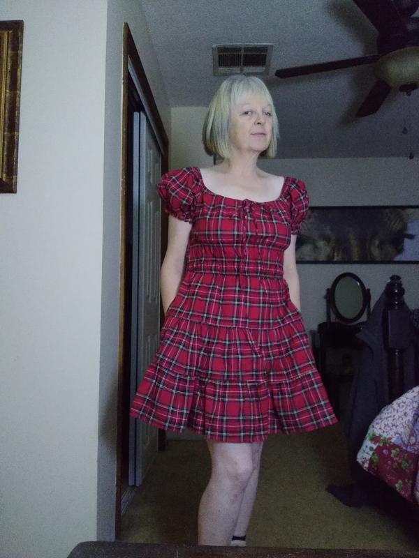 Hot topic red plaid cheap dress