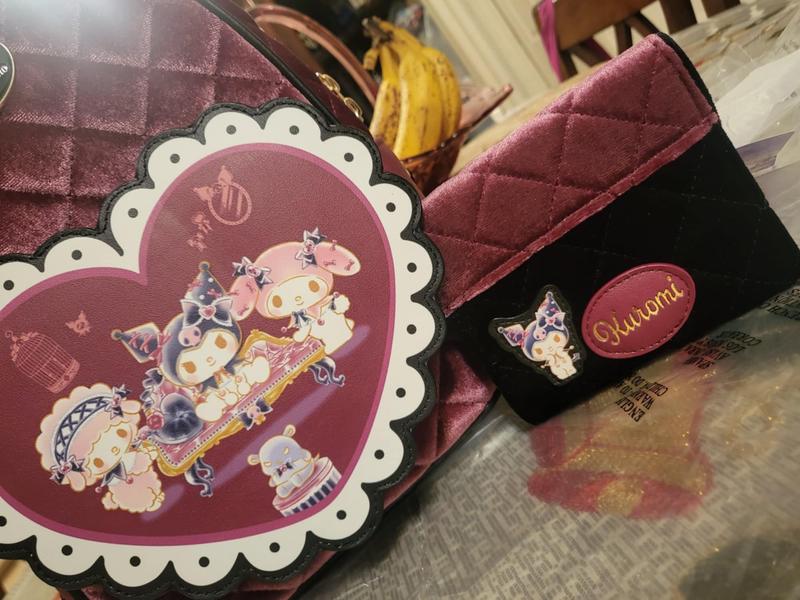 Sanrio My Melody & Kuromi & My Sweet Piano Velvet Mini Backpack NEW Her Universe Her Universe Kuromi My Melody & My Sweet Piano Velvet Mini  main image 4