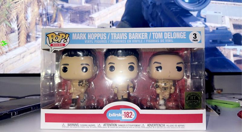 Funko Blink-182 Pop! Rocks Mark Hoppus Travis Barker & Tom Delonge Vinyl  Figure Set 2022 HT Expo Exclusive