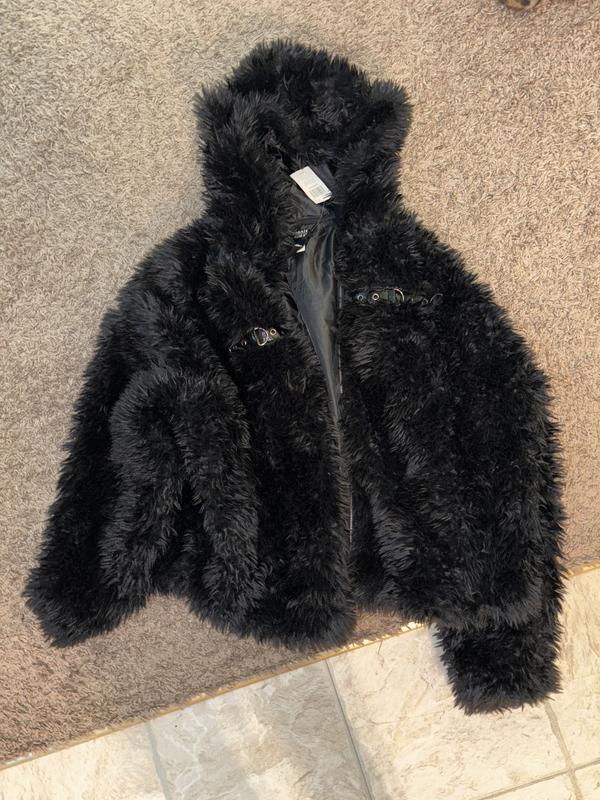 ●CLUT STUDIO● Cat Eco Fur jacket - BLACK / unisex Cat Ear Fur jacket - BLACK - CLUT STUDIO | 60% - Asian