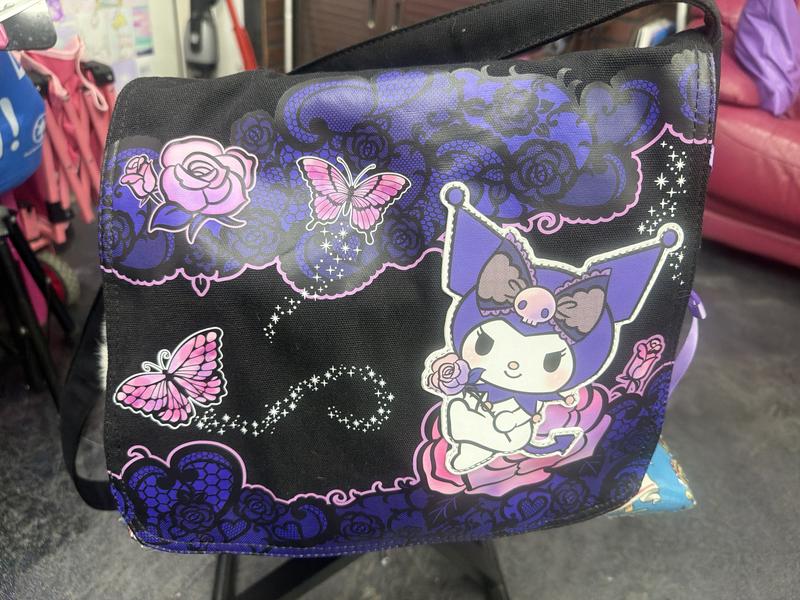 Kuromi Purple Butterfly Garden Ribbon Messenger Bag | Hot Topic